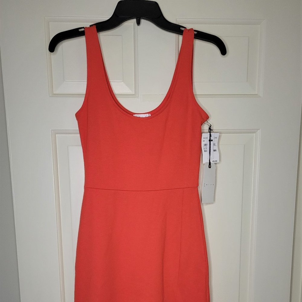 Red Poppy Leith Scoop Neck Midi Dress, Size XS